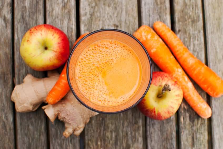 Saft Rezept – Apfel Karotte Zitrone
