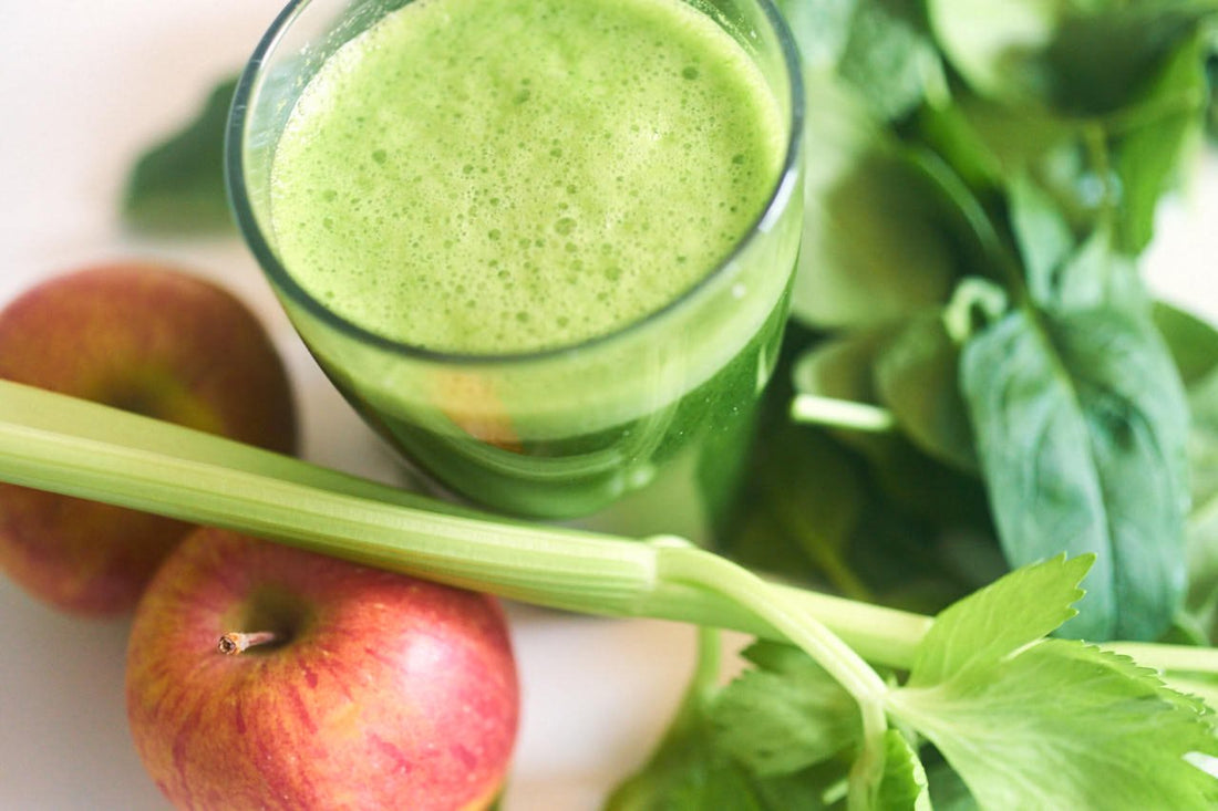 Saft Rezept – Apfel Staudensellerie Spinat