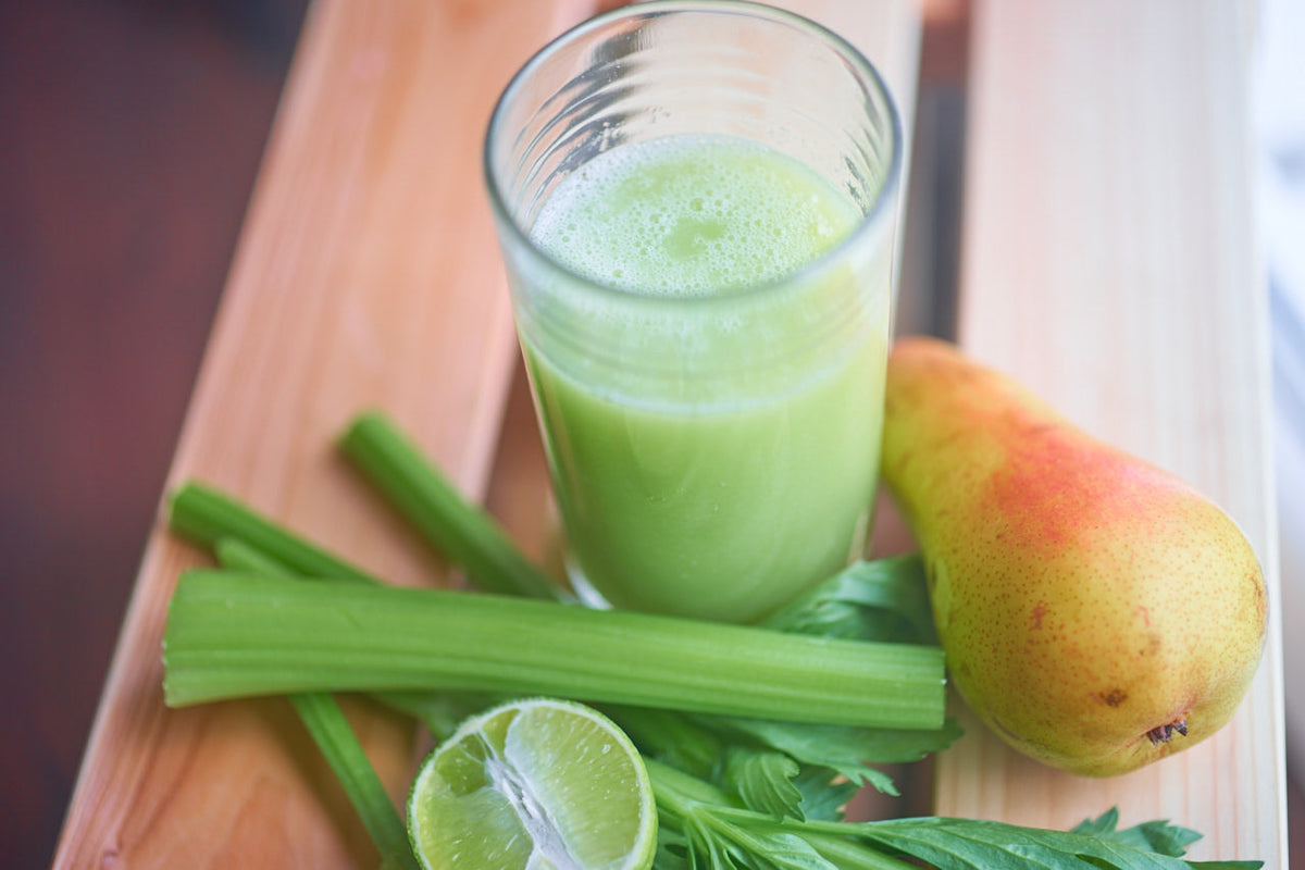 Saft Rezept – Birne Limette Staudensellerie