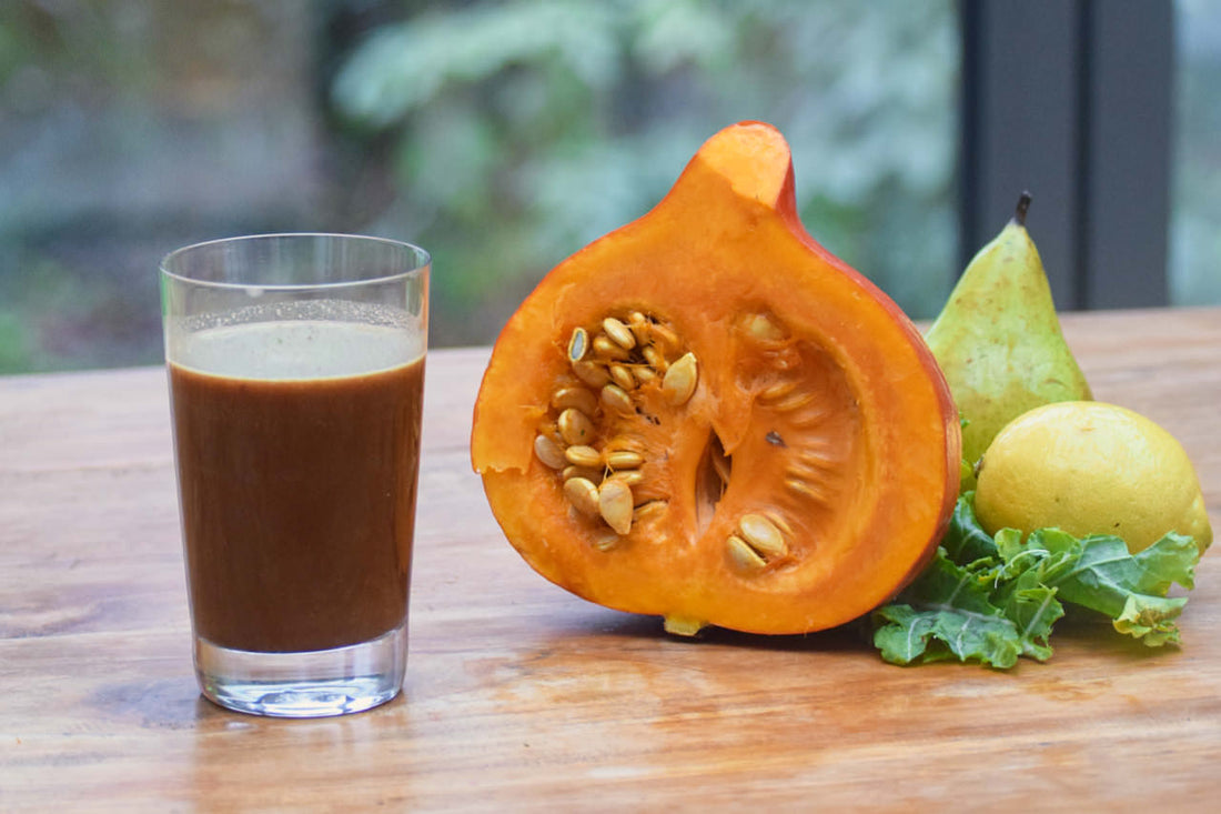 Saft Rezept – Kürbis Grünkohl Birne