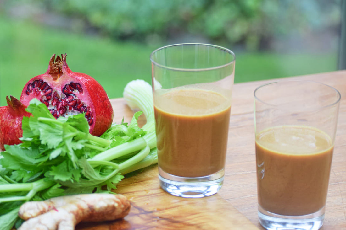 Saft Rezept – Staudensellerie Granatapfel